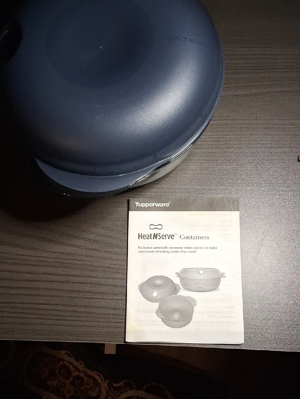 Tupperware Heat N Serve Container Set - Dark Blue